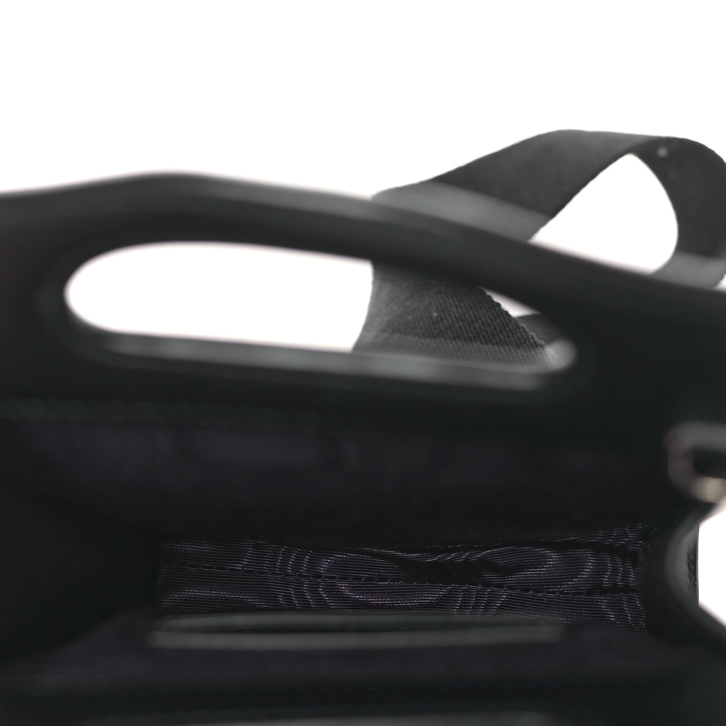 Nylon Calfskin Enamel GG Matelasse Mini Top Slip Handle Crossbody Bag Black