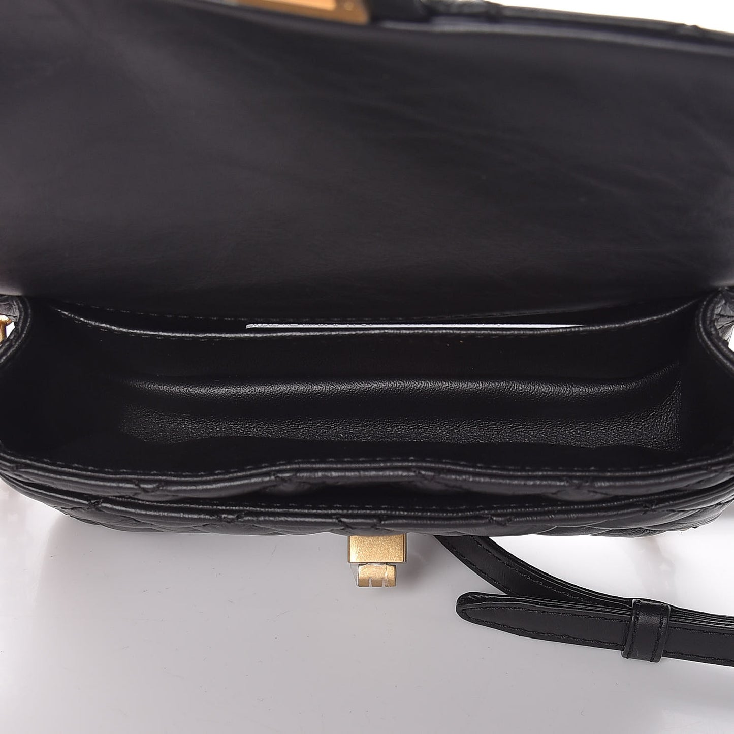 Aged Calfskin Quilted 2.55 Reissue Flap Belt Bag Clutch Black