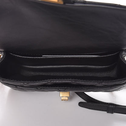 Chanel Aged Calfskin Quilted 2.55 Reissue Flap Belt Bag Clutch Black 7 of 11