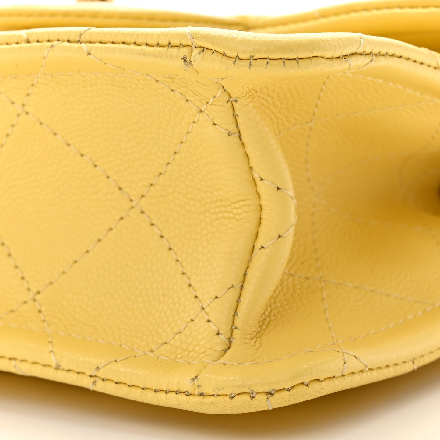 Caviar Quilted Mini Sweet Classic Flap Yellow