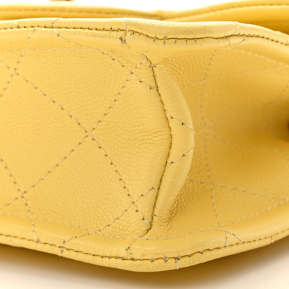 Chanel Caviar Quilted Mini Sweet Classic Flap Yellow 10 of 11