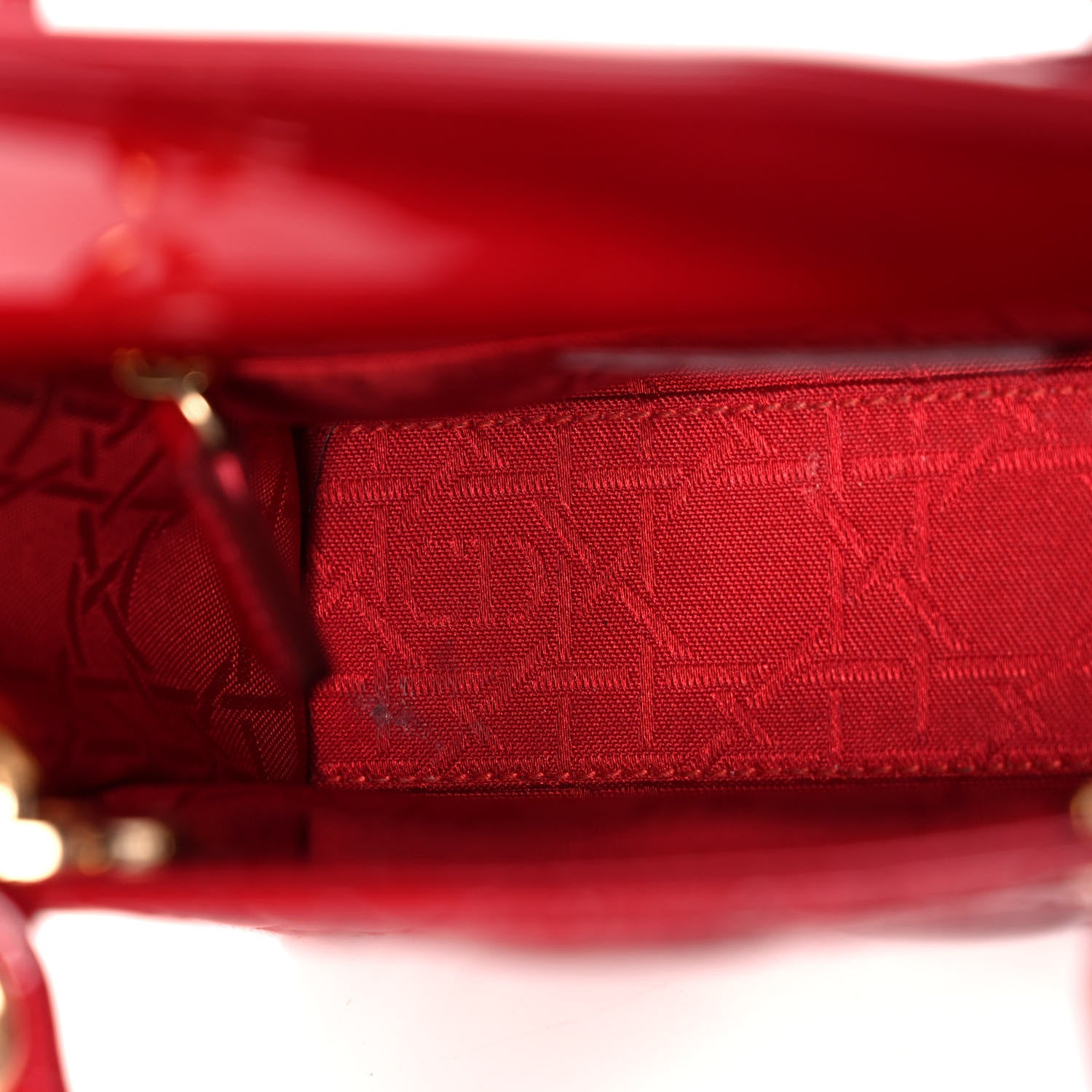 Christian Dior Patent Cannage Mini Lady Dior Red 15 of 15