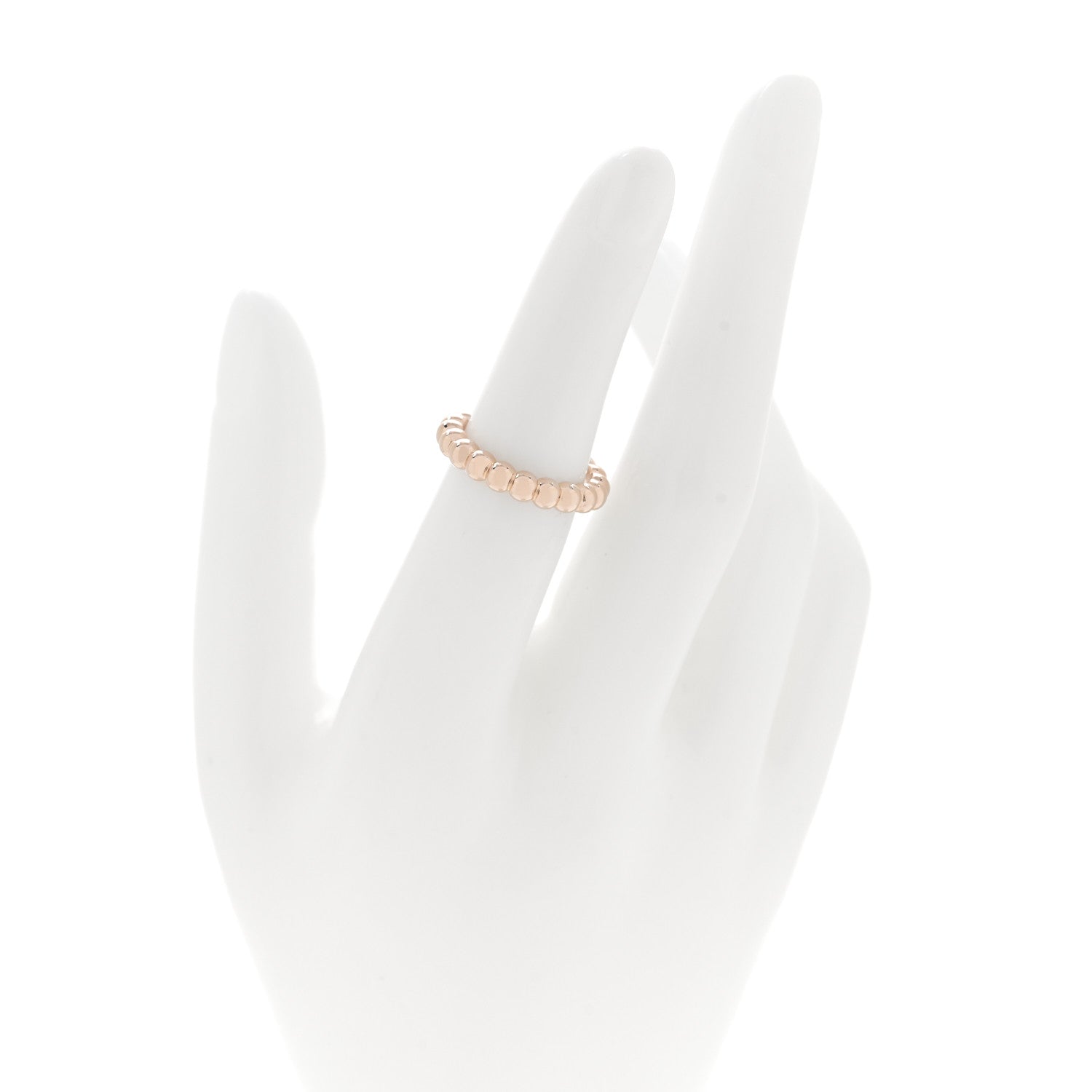 Van Cleef & Arpels 18K Rose Gold Medium Perlee Ring 50 5.25 2 of 4