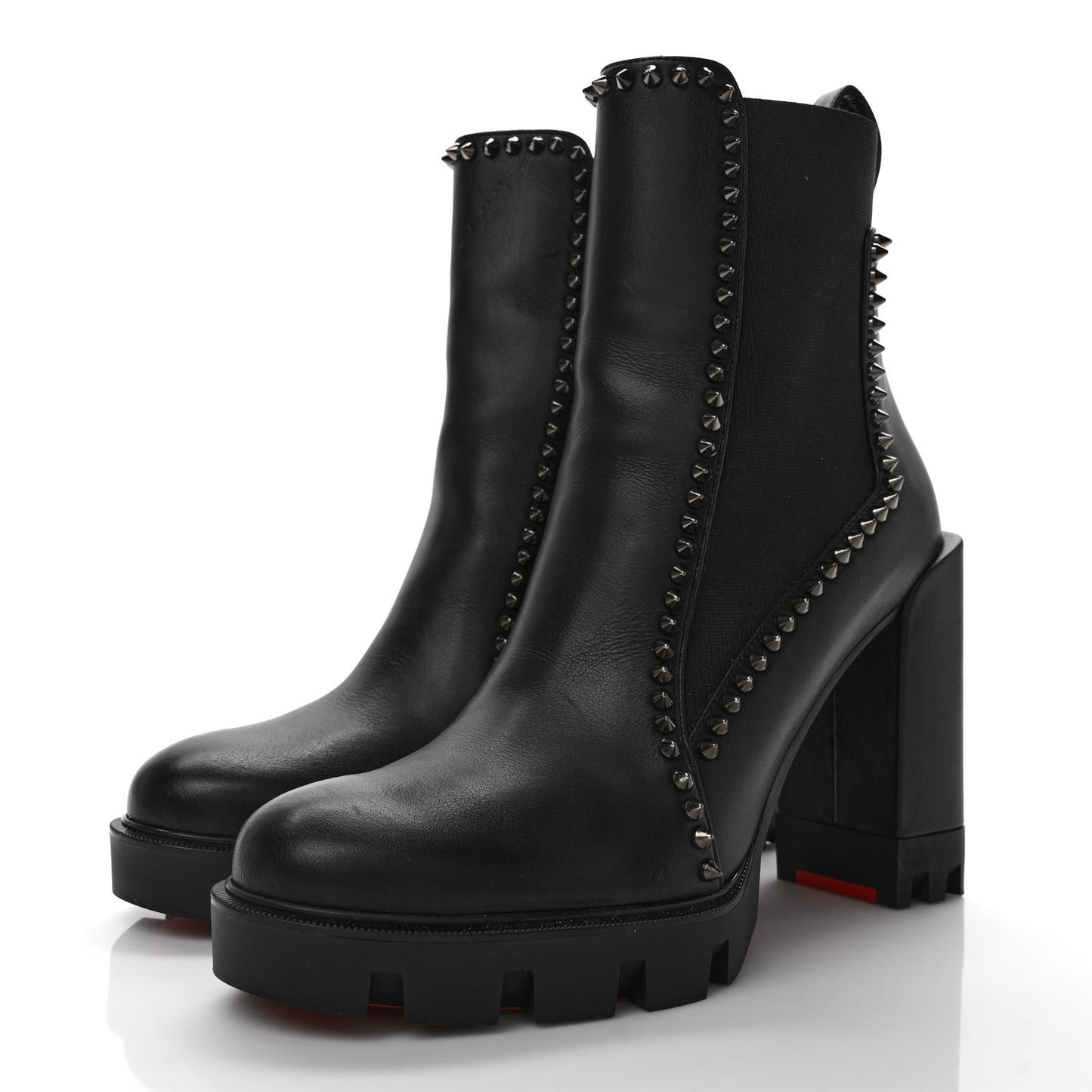 Nappa Out Line Spike Lug 100 Boots 40 Black