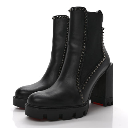 Christian Louboutin Nappa Out Line Spike Lug 100 Boots 40 Black 3 of 7