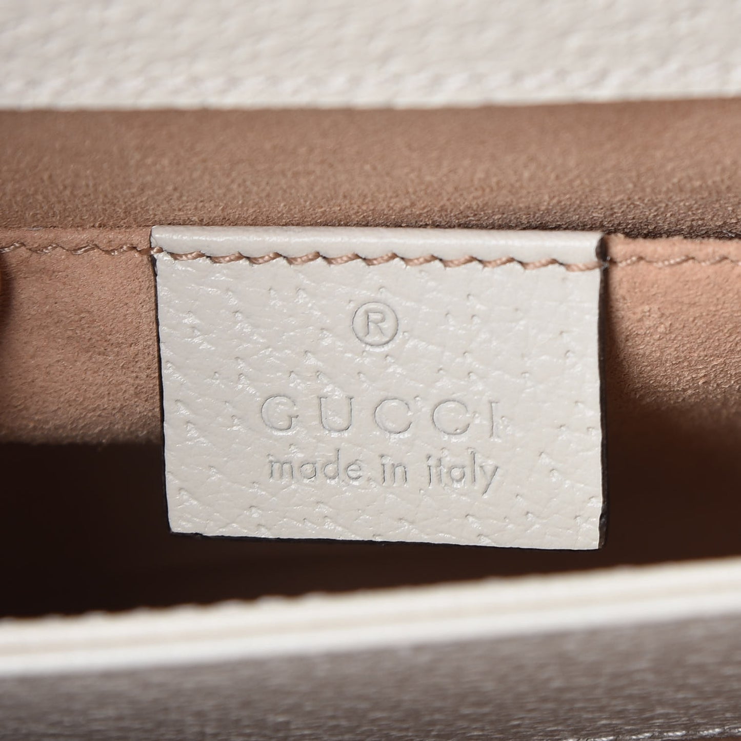 Suede Calfskin GG Web Small Ophidia Chain Shoulder Bag Burro New Mystic White