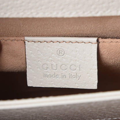 Gucci Suede Calfskin GG Web Small Ophidia Chain Shoulder Bag Burro New Mystic White 6 of 11