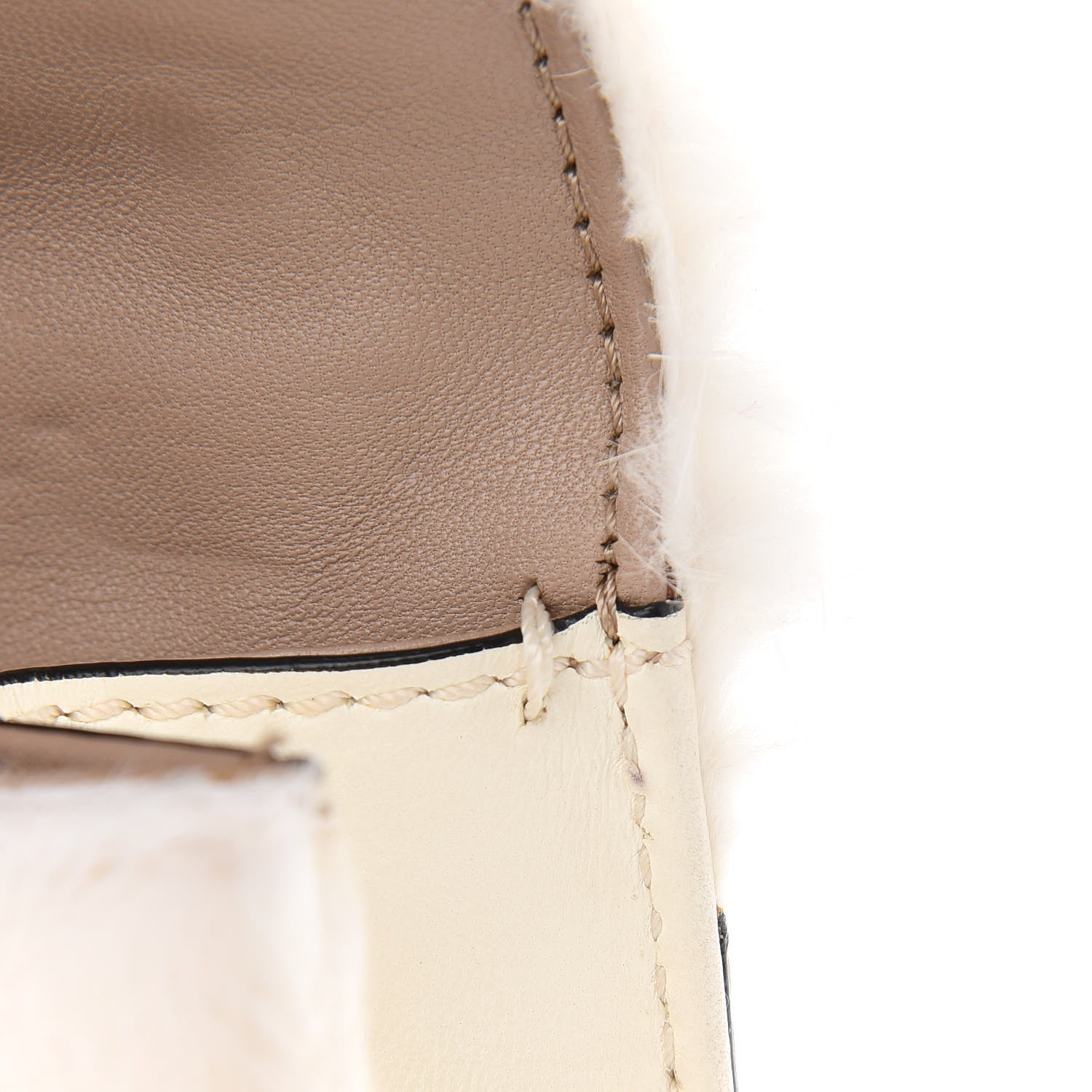 Valentino Garavani Mink Fur Lambskin Small Glam Lock Rockstud Flap White 12 of 12