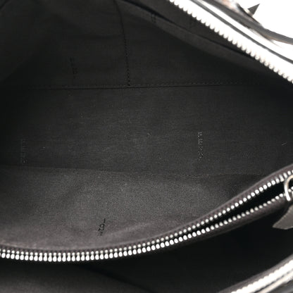 Fendi Vitello Dolce Bi-Color FF 1974 Embossed Medium By The Way Boston Bag White Ice Maya Black 5 of 16