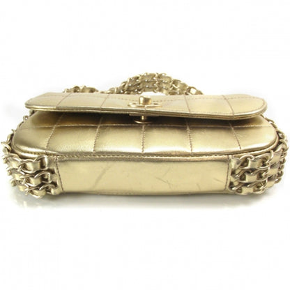 Chanel Lambskin Triple Chain Bag Gold 4 of 10