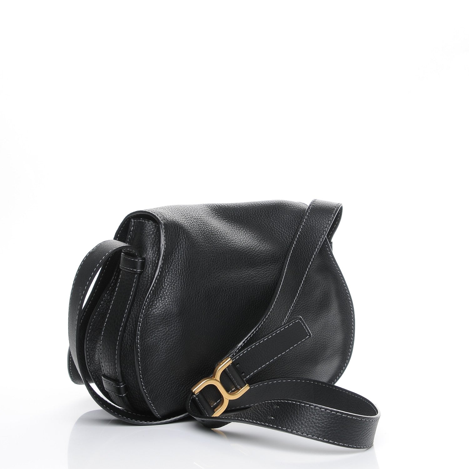 Chloe Calfskin Medium Marcie Round Crossbody Bag Black 3 of 9