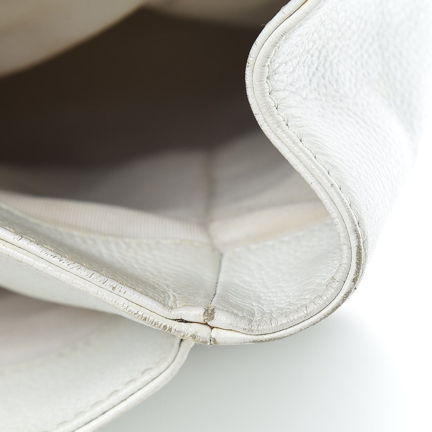 Calfskin Cerf Executive Shopper Tote White