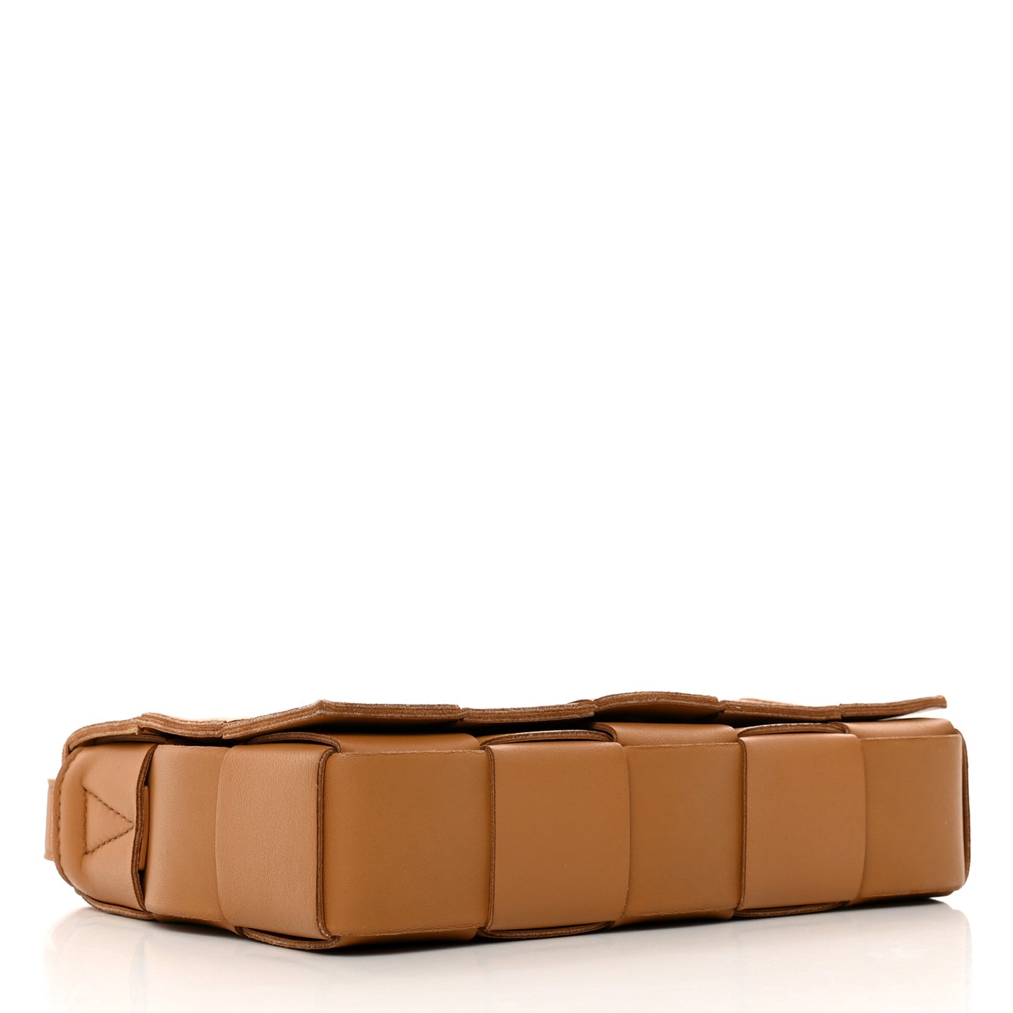Lambskin Maxi Intrecciato Cassette Crossbody Bag Caramel