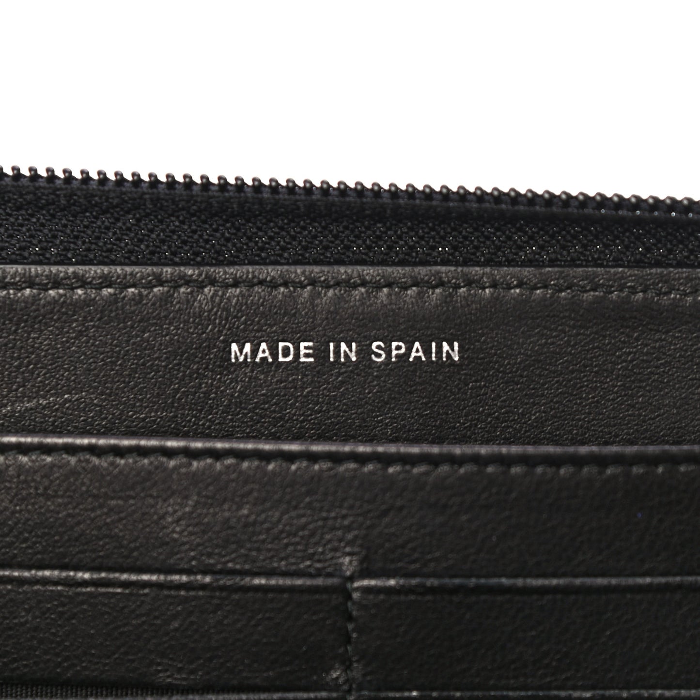 Caviar Quilted Boy Long Zip Around Wallet Black