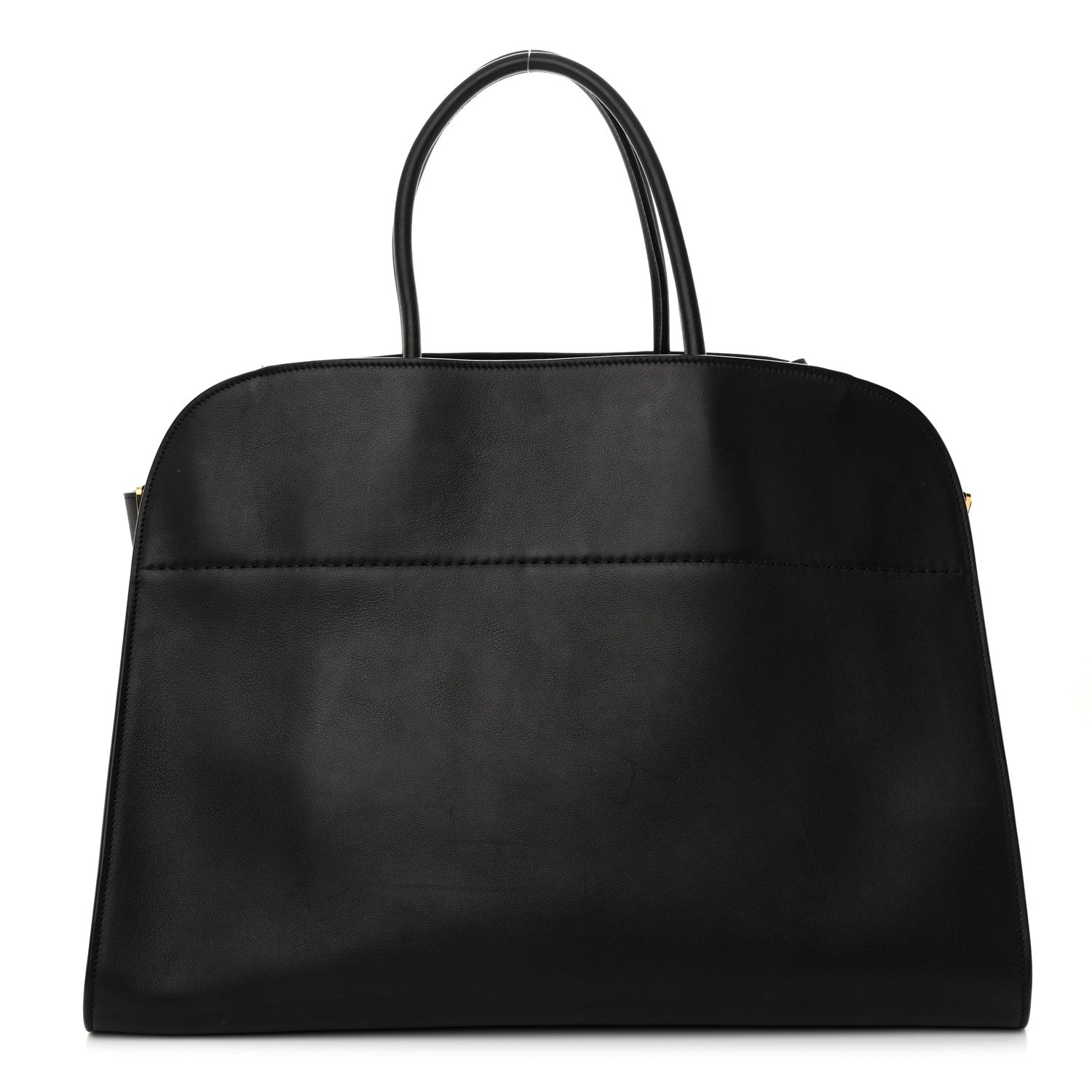 The Row Polished Saddle Calfskin Soft Margaux 17 Black 1 of 10