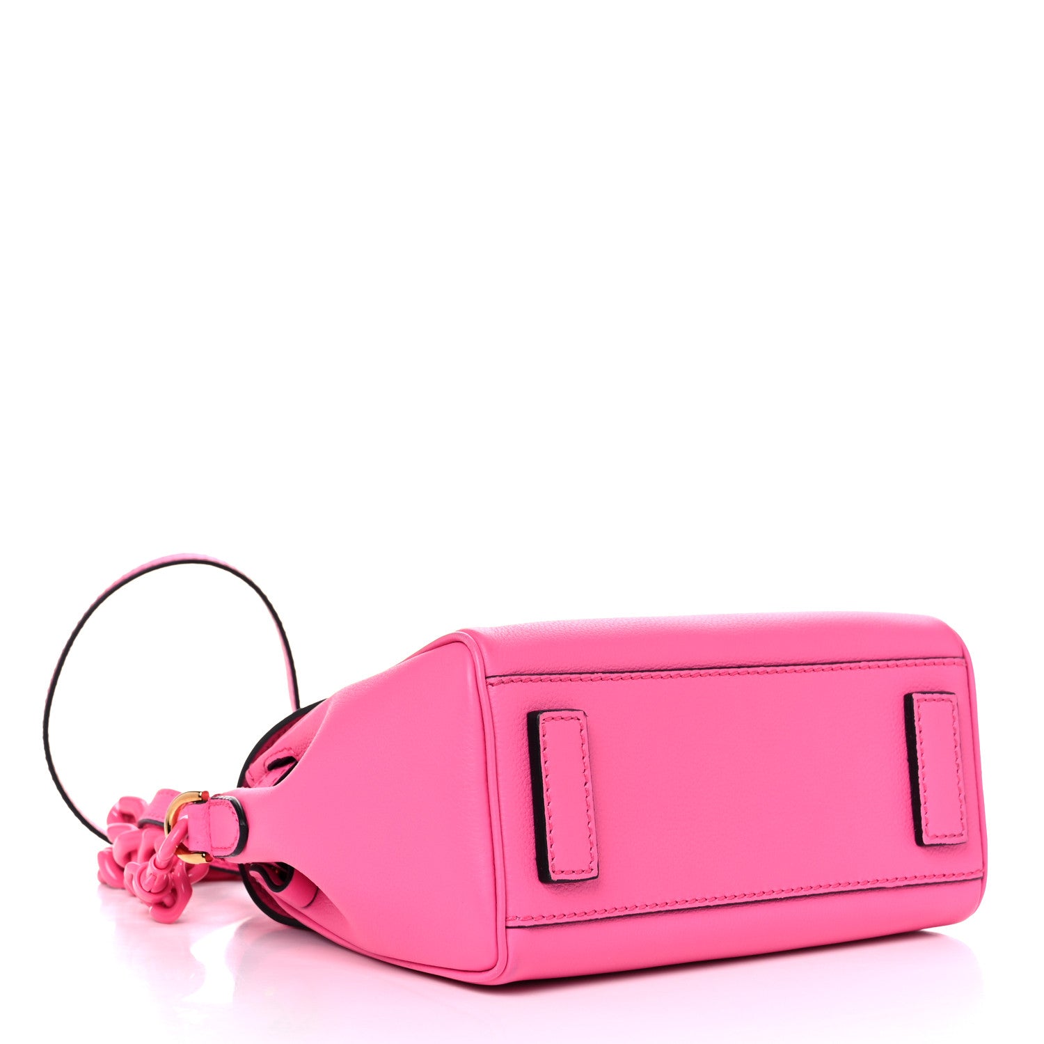 Versace Grained Calfskin Medusa Small Top Handle Handbag Cerise 3 of 13