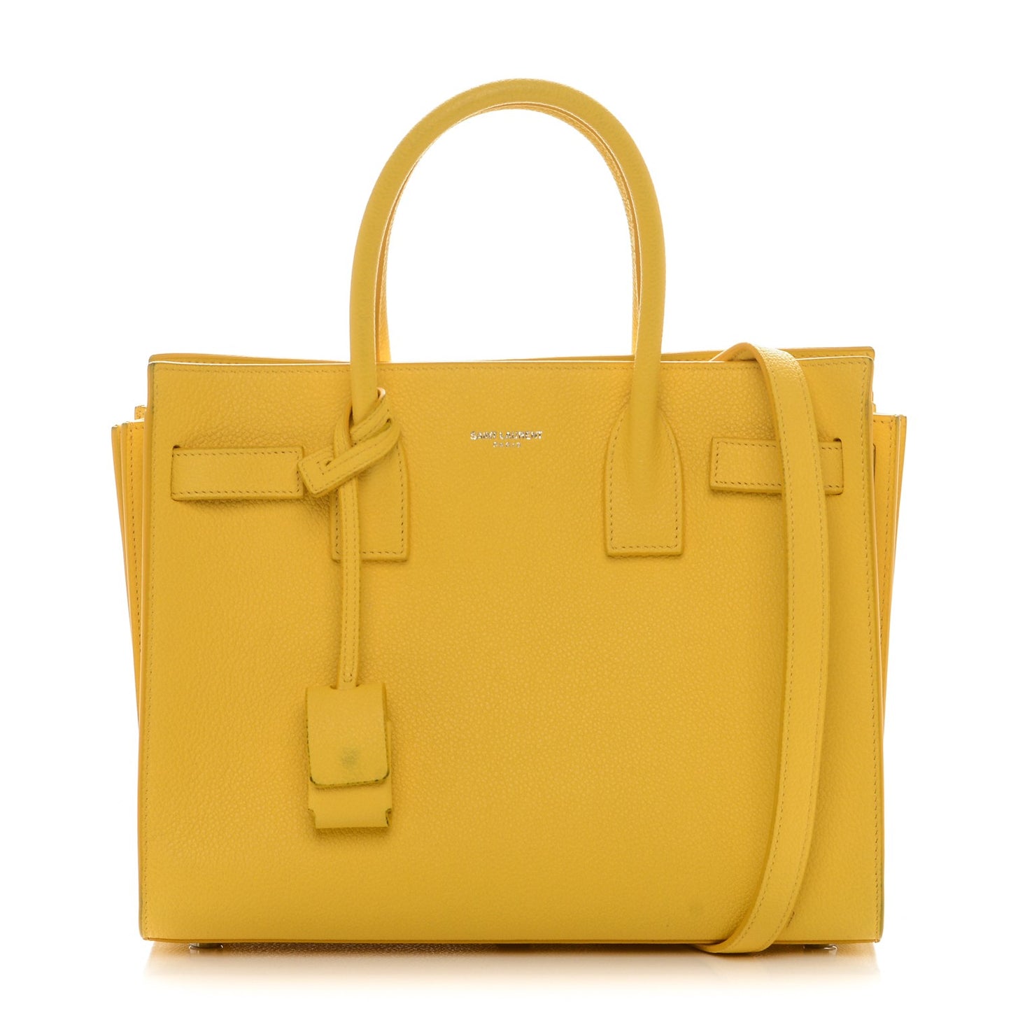 Grained Calfskin Baby Sac De Jour Yellow