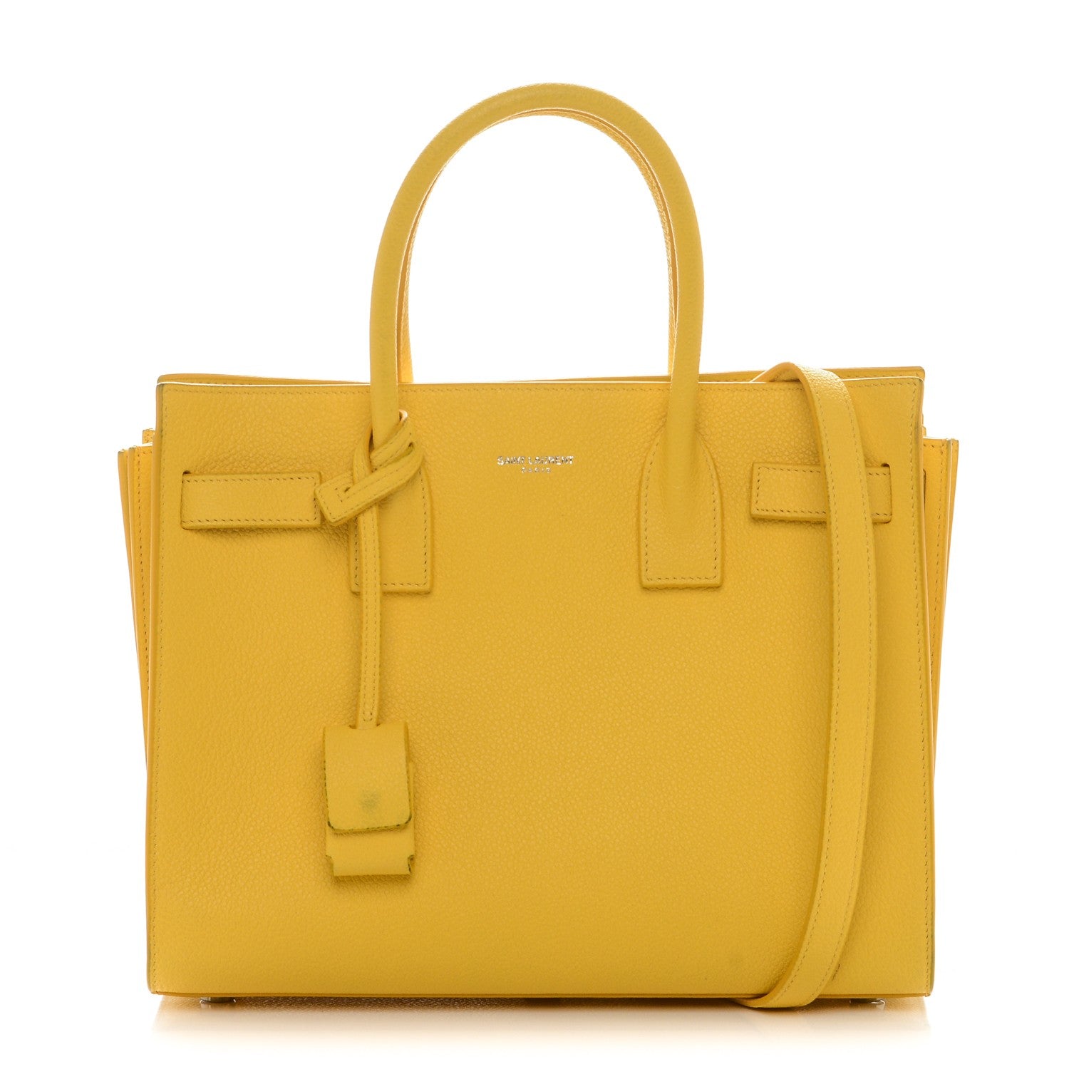 Saint Laurent Grained Calfskin Baby Sac De Jour Yellow 1 of 8