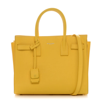 Saint Laurent Grained Calfskin Baby Sac De Jour Yellow 1 of 8