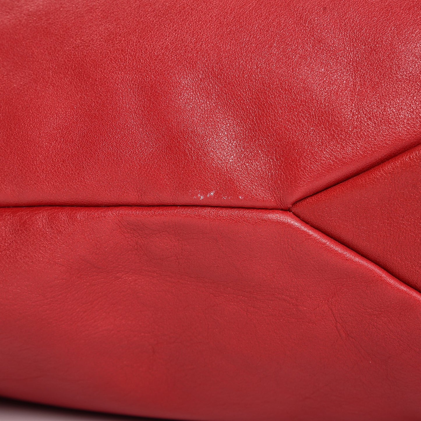 Calfskin Large Horsebit Chain Hobo Red