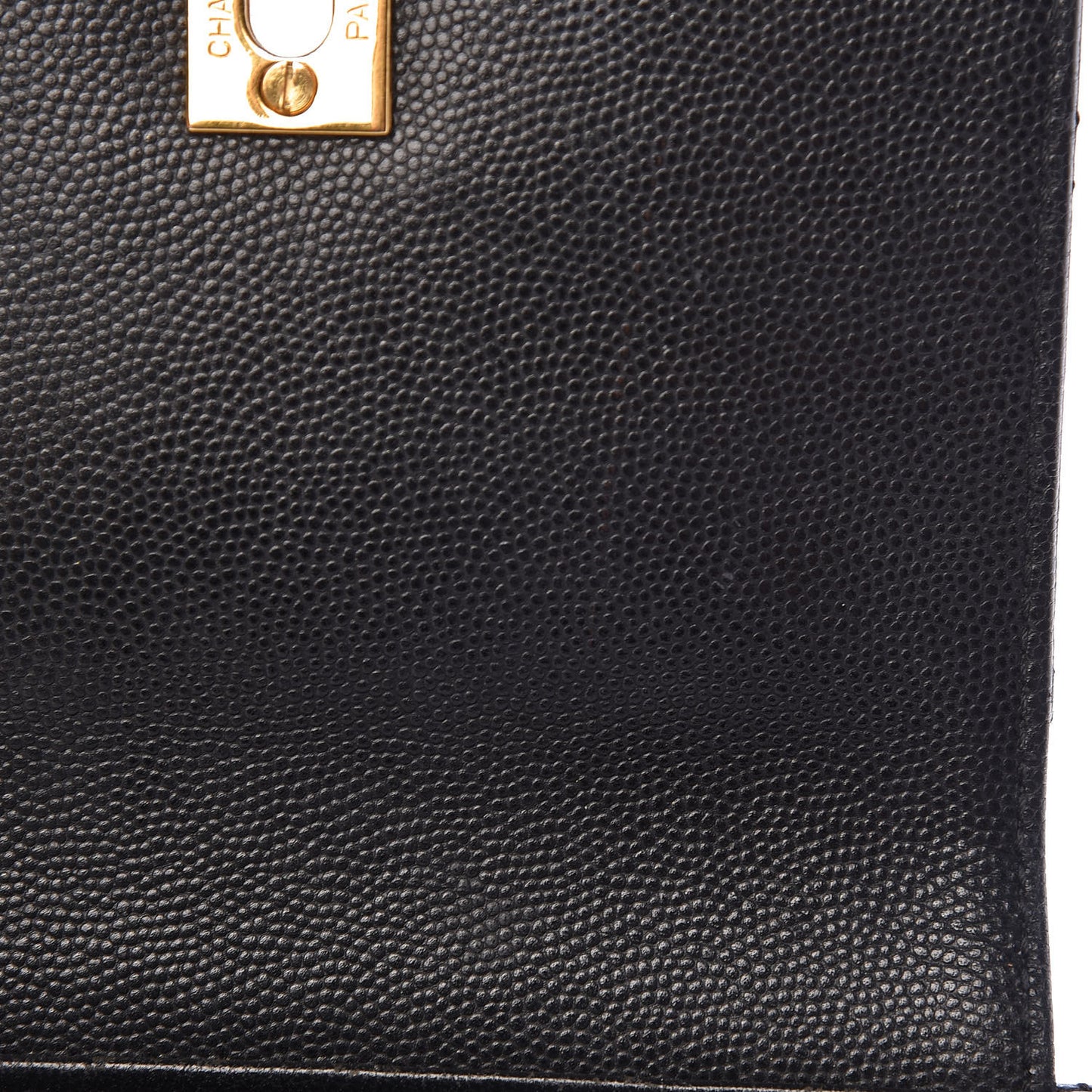 Caviar Stitched Shopper Tote Black