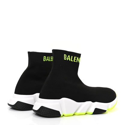 Balenciaga Neoprene Knit Womens Hi Speed Sneakers 37 Black Yellow Fluo 4 of 7
