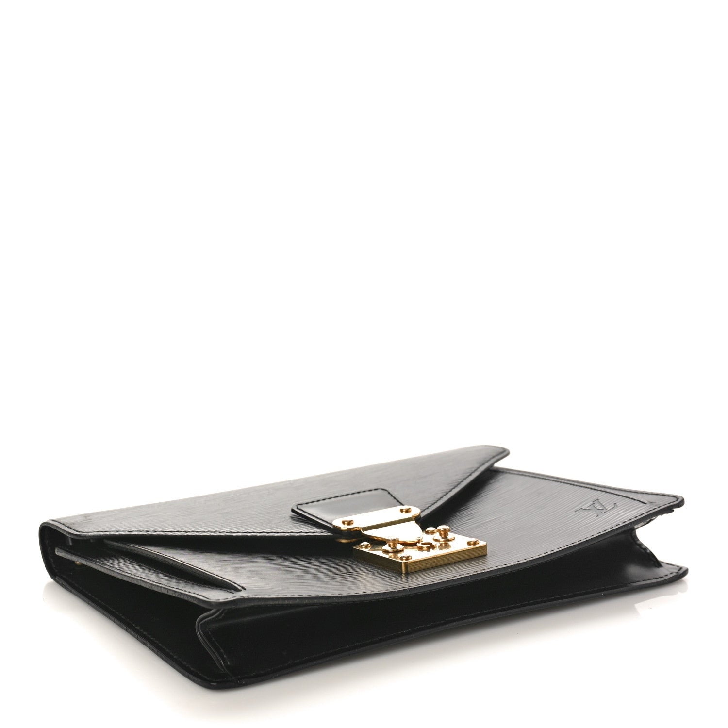 Louis Vuitton Epi Pochette Sellier Dragonne Clutch Black 4 of 9