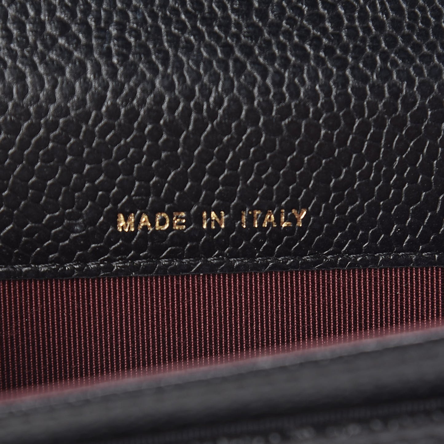 Caviar Quilted Flap Card Holder Black