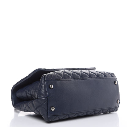 Chanel Caviar Quilted Small Coco Handle Flap Navy 4 of 18