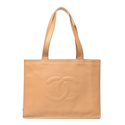 Chanel Caviar CC Tote Beige 1 of 11
