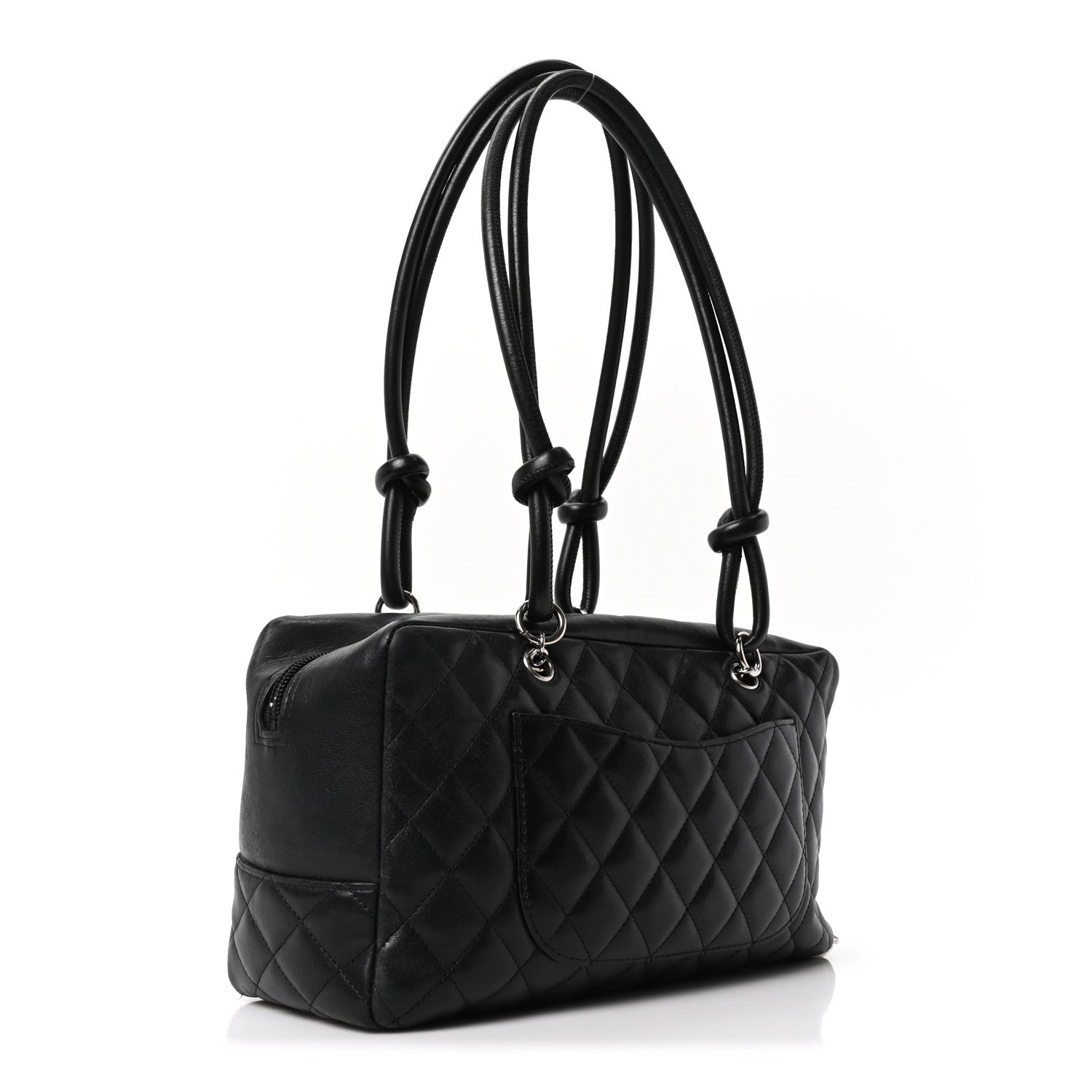 Chanel Calfskin Quilted Large Cambon Bowler Black 3 of 10
