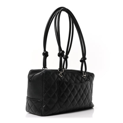 Chanel Calfskin Quilted Large Cambon Bowler Black 3 of 10