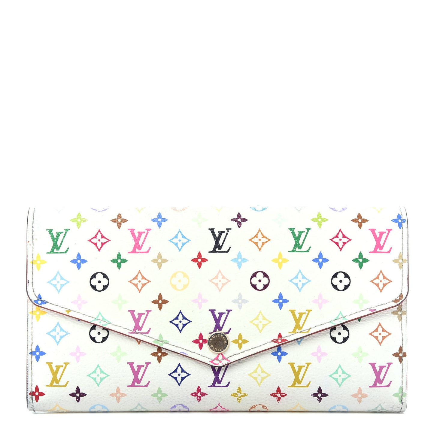 Monogram Multicolor Sarah Wallet NM White Litchi