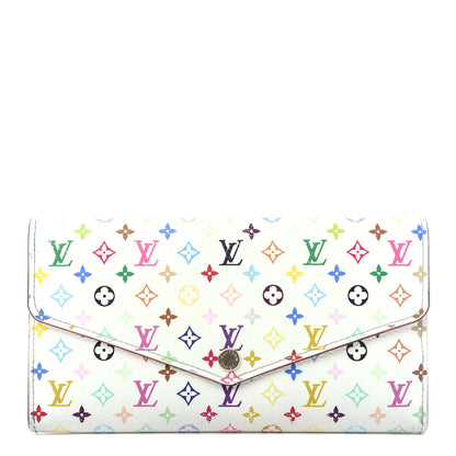 Louis Vuitton Monogram Multicolor Sarah Wallet NM White Litchi 1 of 8