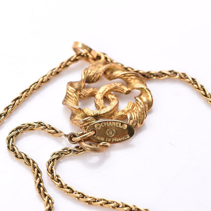 Chanel CC Logo Pendant Necklace Gold 4 of 5