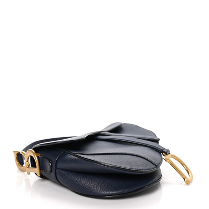 Christian Dior Grained Calfskin Saddle Bag Navy 4 of 10
