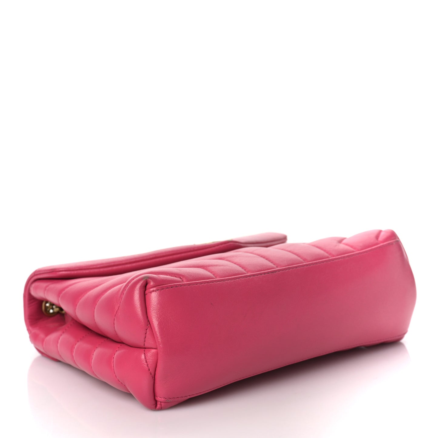 Calfskin Y Quilted Monogram Small Loulou Chain Satchel Fresh Fuchsia