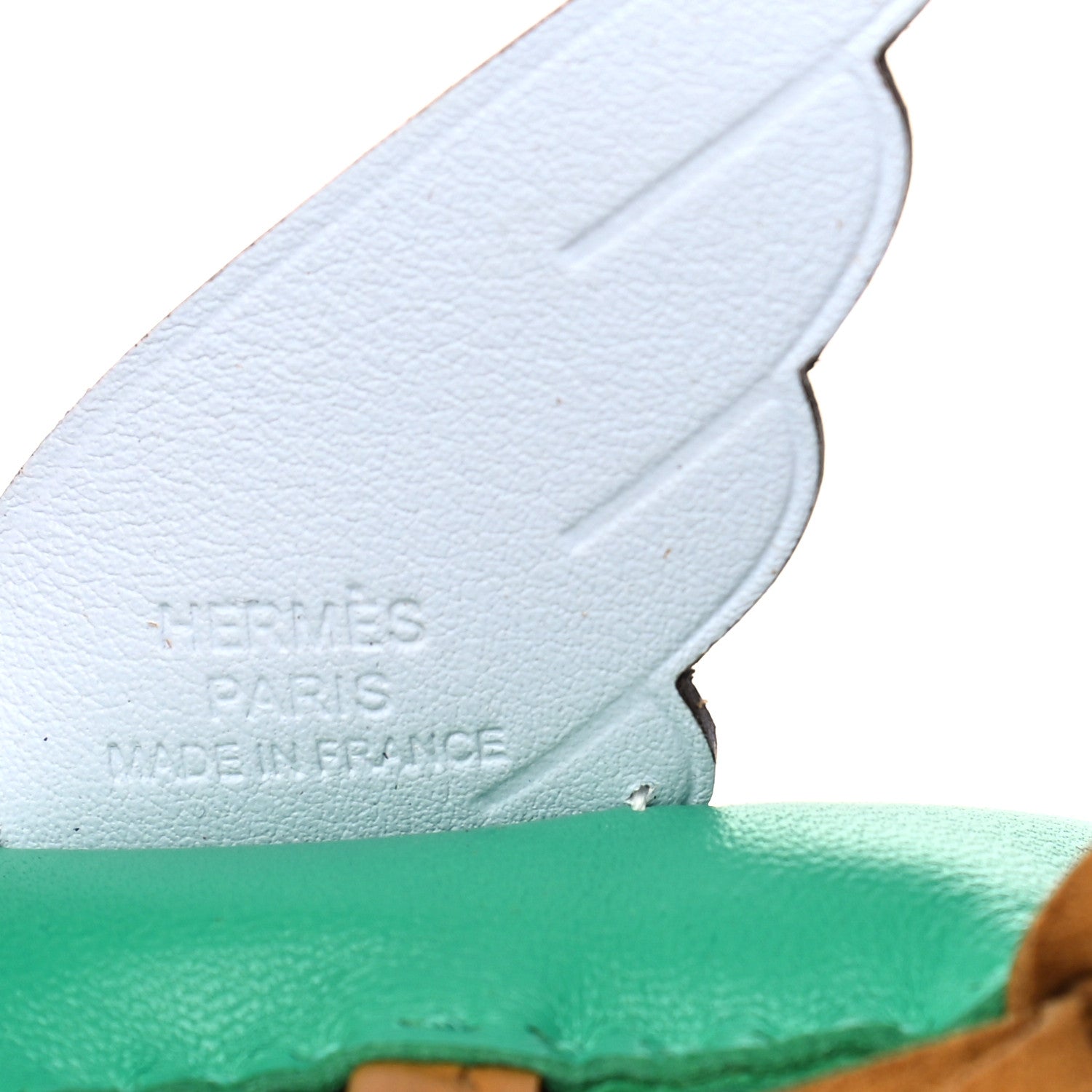 Hermes Milo Lambskin Grigri Rodeo Pegase Horse Bag Charm PM Menthe Sesame Bleu Brume 3 of 4