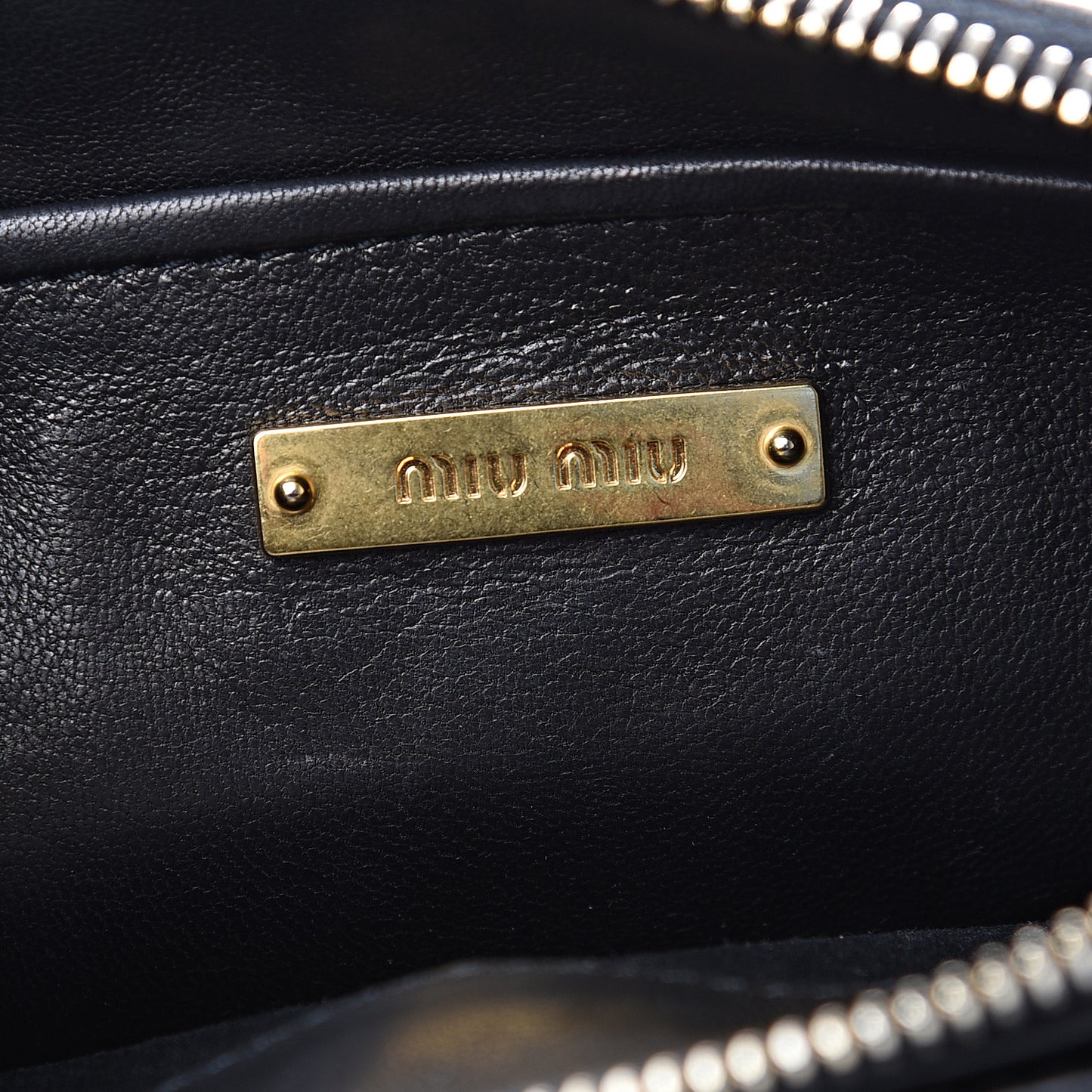 Nappa Grommet Double Zip Crossbody Bag Black