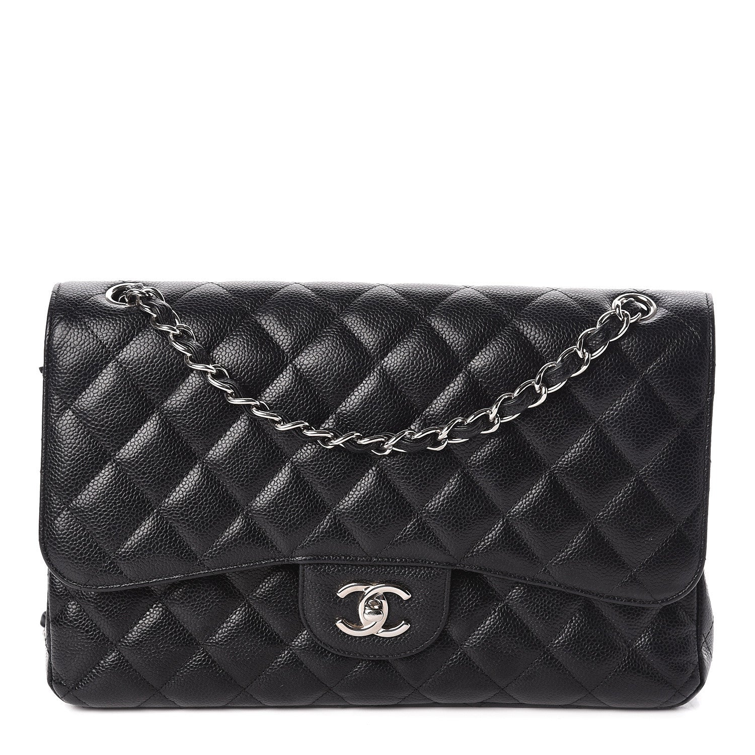 Chanel Caviar Quilted Jumbo Double Flap Black 1 of 11