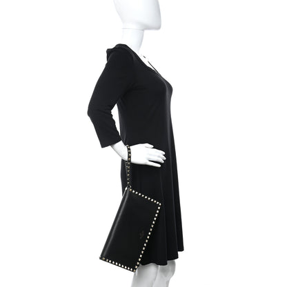 Valentino Garavani Nappa Rockstud Wristlet Clutch Black 2 of 9