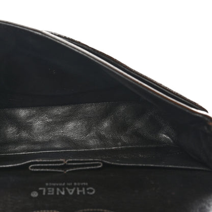 Chanel Crinkled Patent Quilted Medium Double Flap Brown 5 of 10