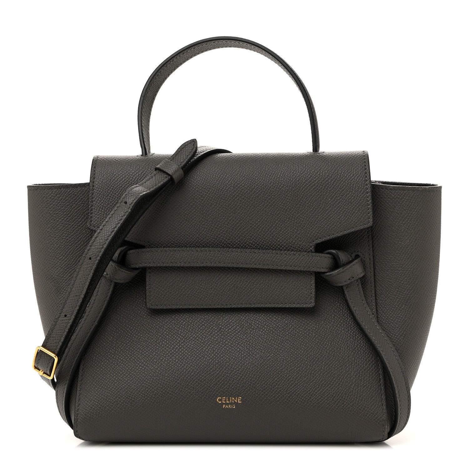 Celine Grained Calfskin Nano Belt Bag Grey 1 of 25