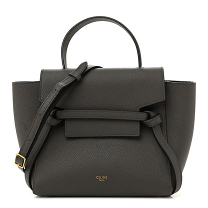 Celine Grained Calfskin Nano Belt Bag Grey 1 of 25
