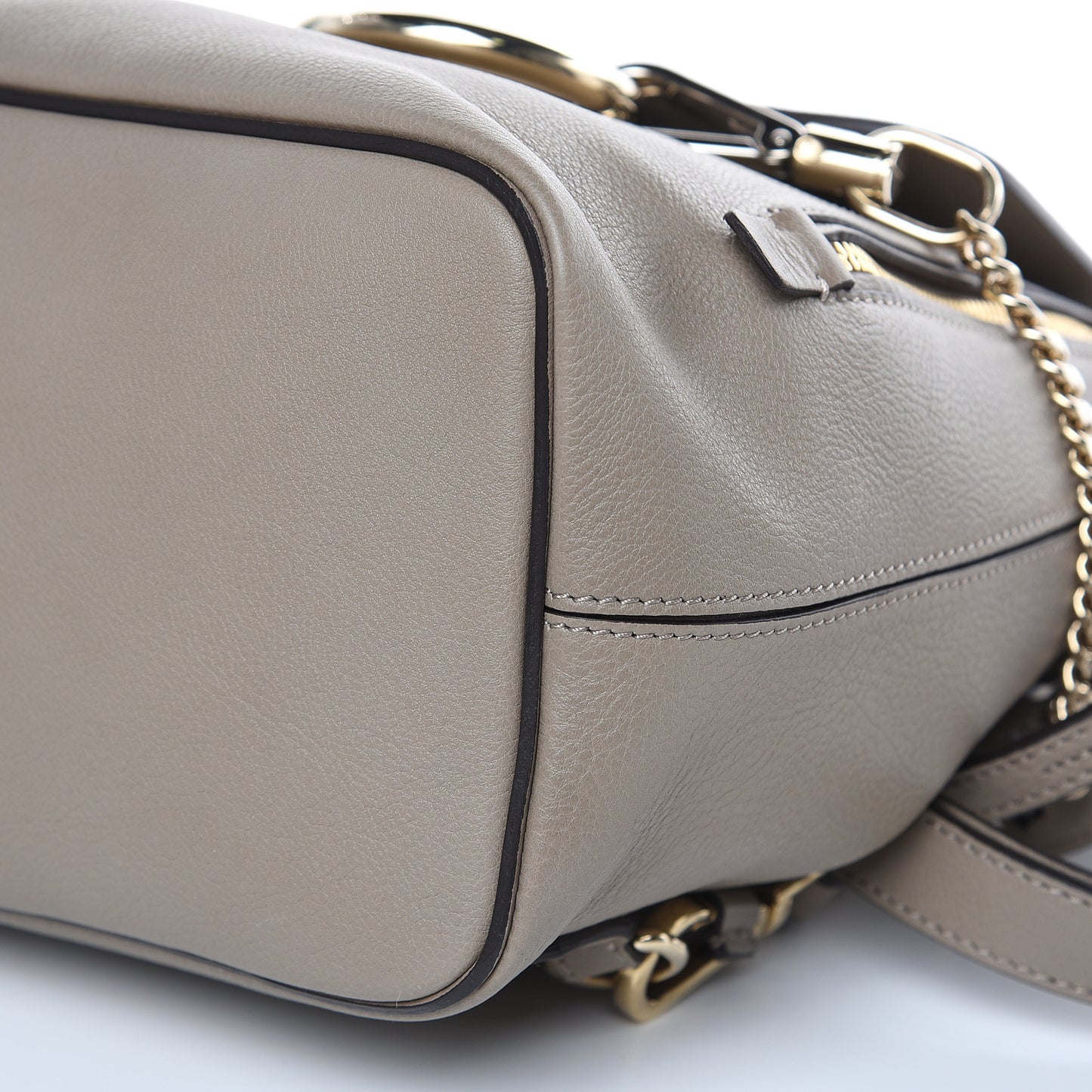 Suede Calfskin Medium Faye Backpack Motty Grey