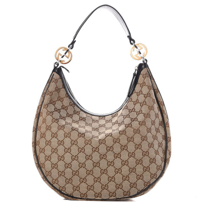 Gucci Monogram Medium GG Twins Hobo Black 1 of 7