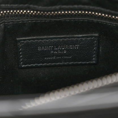Saint Laurent Calfskin Y Quilted Monogram Medium Loulou Chain Satchel Black 9 of 11