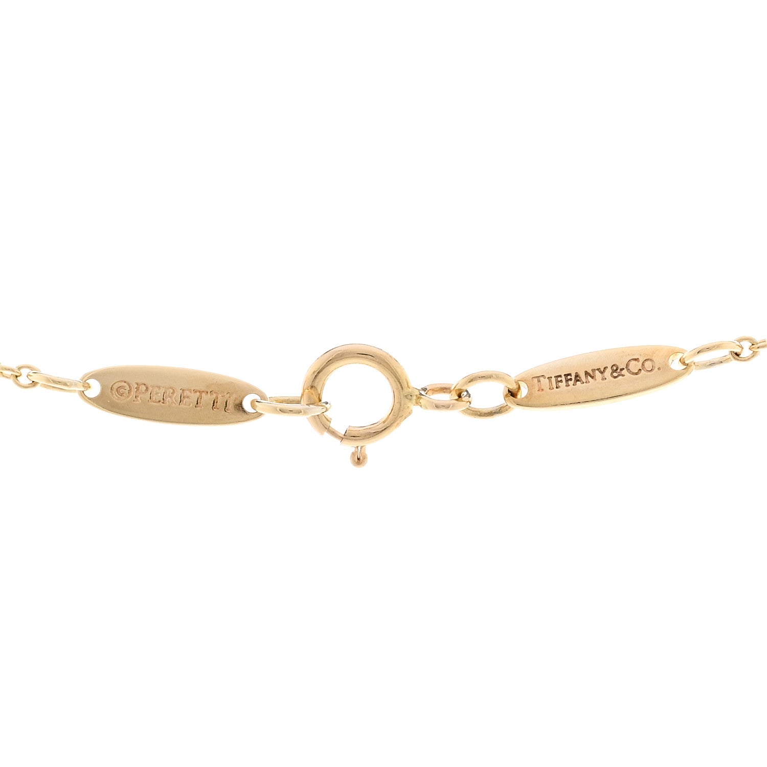 Tiffany 18K Yellow Gold Round Disc Pendant Necklace 4 of 4