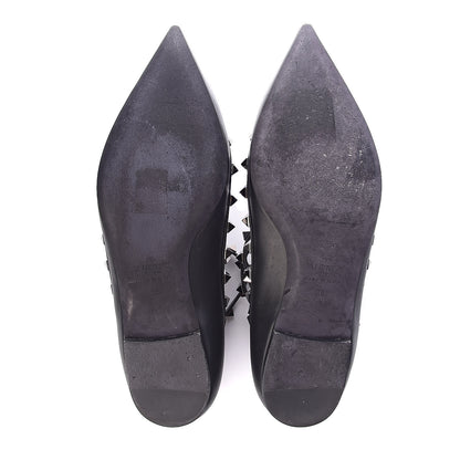 Valentino Garavani Nappa Rockstud Cage Ballerina Flats 38 Black 5 of 12