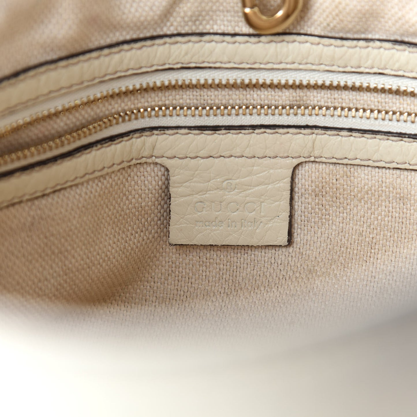 Pebbled Calfskin Medium Soho Chain Shoulder Bag Off White
